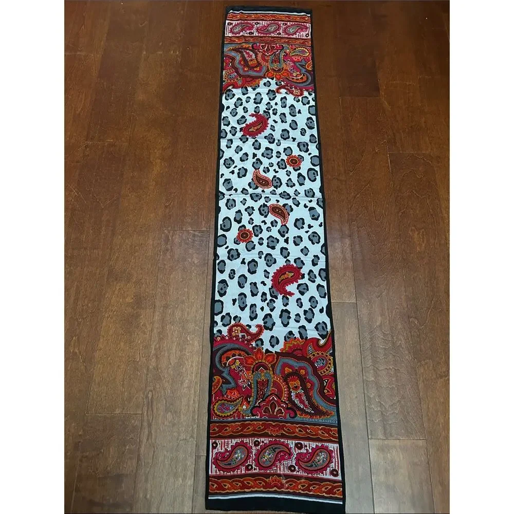Morgan Taylor 100% Silk Paisley Print Scarf, Multicolored